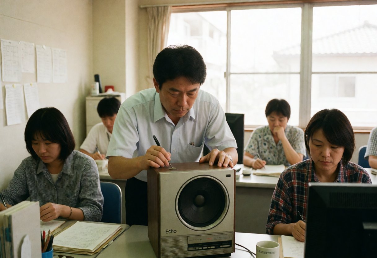 日本のオフィスで新型Echoを点検する技術者